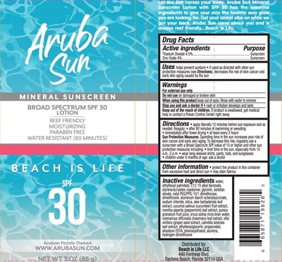 Label (Aruba Sun 30spf Lotion Tube V4 Copy)